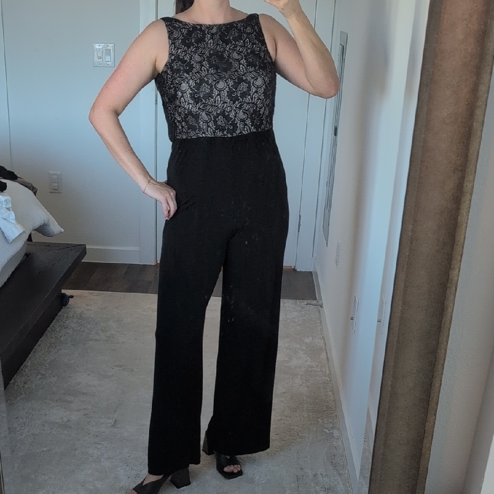 Calvin Klein Black Lace Jumpsuit